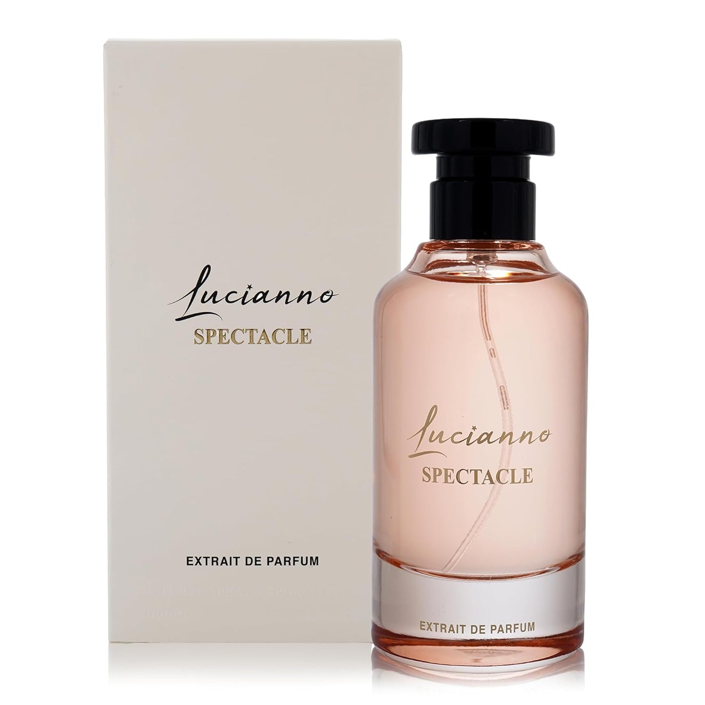 Lucianno Spectacle Extrait De Parfum 100mL – Long Lasting Perfume for Women & Men – Oriental Spicy Scent with Orange Blossom, White Amber & Peru Balsam Notes – Gift for Him & Her